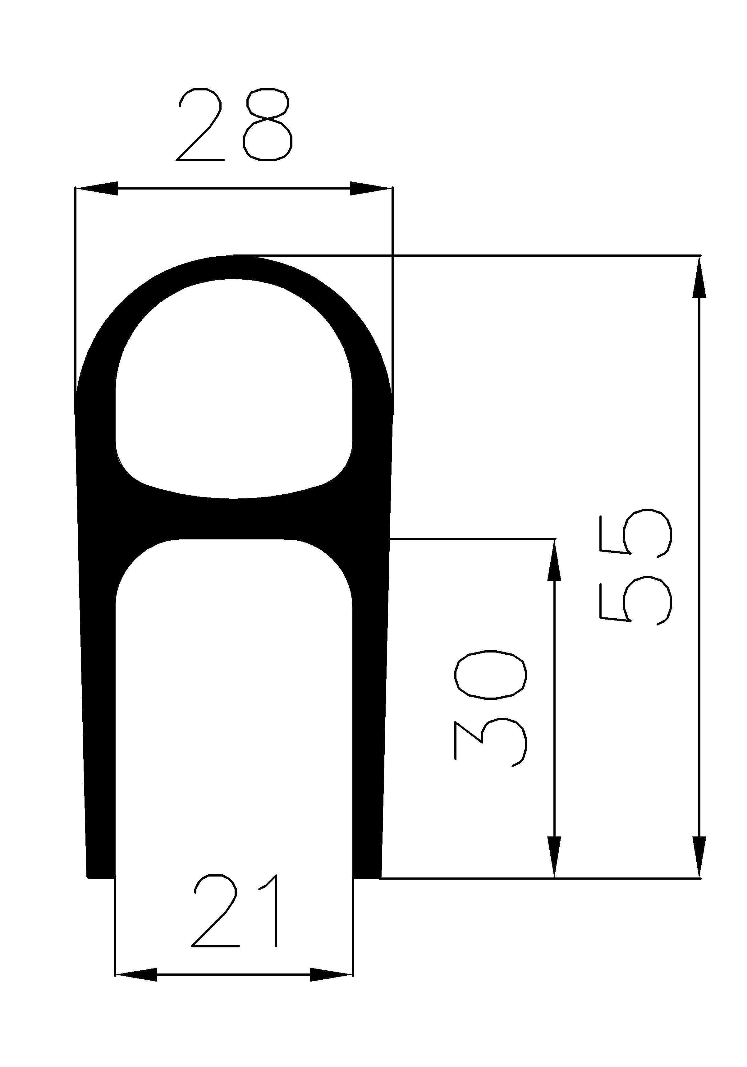 00830365KG - EPDM-Kautschukprofile - Rolltor- und Fingerschutzprofile