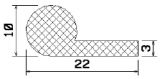 MZS 25003 - Schaumgummiprofile bzw. Moosgummiprofile - Fahnenprofile bzw. P-Profile