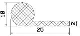 MZS 25004 - sponge profiles - Flag or 'P' profiles
