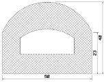 MZS 25013 - EPDM szivacs gumiprofilok - Félkör alakú, D-profilok