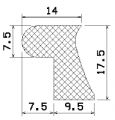 MZS 25021 - EPDM-Schwammgummi-Profile - Türscheiben- Fensterdichtungsprofile