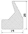 MZS 25024 - EPDM-Schwammgummi-Profile - Türscheiben- Fensterdichtungsprofile