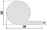 MZS 25027 - sponge profiles - Flag or 'P' profiles
