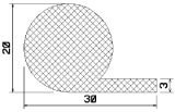 MZS 25027 - Schaumgummiprofile bzw. Moosgummiprofile - Fahnenprofile bzw. P-Profile