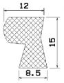 MZS 25037 - EPDM-Schwammgummi-Profile - Türscheiben- Fensterdichtungsprofile