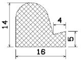 MZS 25067 - EPDM-Schwammgummi-Profile - Türscheiben- Fensterdichtungsprofile