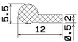 MZS 25069 - sponge profiles - Flag or 'P' profiles