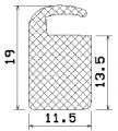 MZS 25092 - EPDM-Schwammgummi-Profile - Türscheiben- Fensterdichtungsprofile