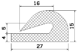 MZS 25140 - Schaumgummiprofile bzw. Moosgummiprofile - U-Profile