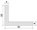 MZS 25151 - Schaumgummiprofile bzw. Moosgummiprofile - Winkelprofile / L-Profile