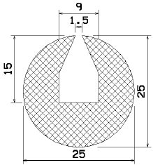 MZS 25160 - sponge profiles - U shape profiles