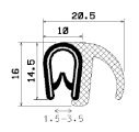 SD-0046 - coextrudált fémbetéttel - Élvédő profilok