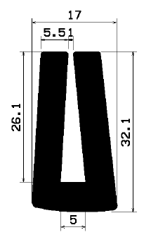 TU1- 0154 - EPDM-Gummi -Profile - U-Profile