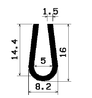 TU1- 0229 - EPDM-Gummi -Profile - U-Profile