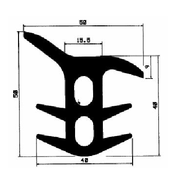 FA 2514 - EPDM Gummi-Profile - Abdeckung und T-Profile