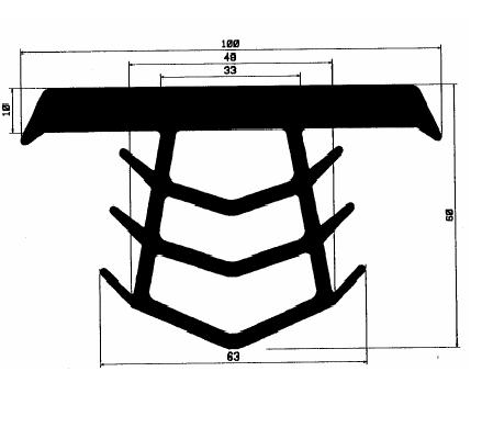 FA 2548 - EPDM Gummi-Profile - Abdeckung und T-Profile