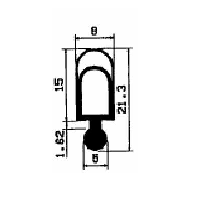 RT 2521 - EPDM-Kautschukprofile - Rolltor- und Fingerschutzprofile