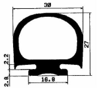 RT - 2607 - EPDM gumiprofilok - Gördülő ajtó - ujjvédő profilok