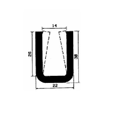 TU1- 2590 - EPDM-Gummi -Profile - U-Profile