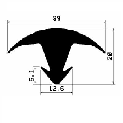 FA 2648 - EPDM Gummi-Profile - Abdeckung und T-Profile