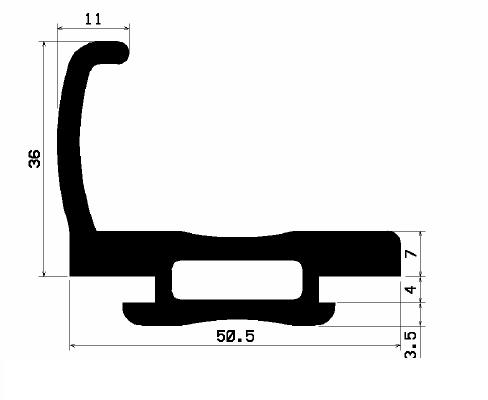 RT 2695 - EPDM-Kautschukprofile - Rolltor- und Fingerschutzprofile