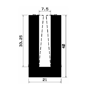 TU1- 2647 - rubber profiles - U shape profiles