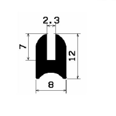 TU1- 2686 - rubber profiles - U shape profiles