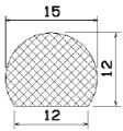 MZS 25416 - EPDM-Schaumgummi-Profile - Halbrundprofile / D-Profile