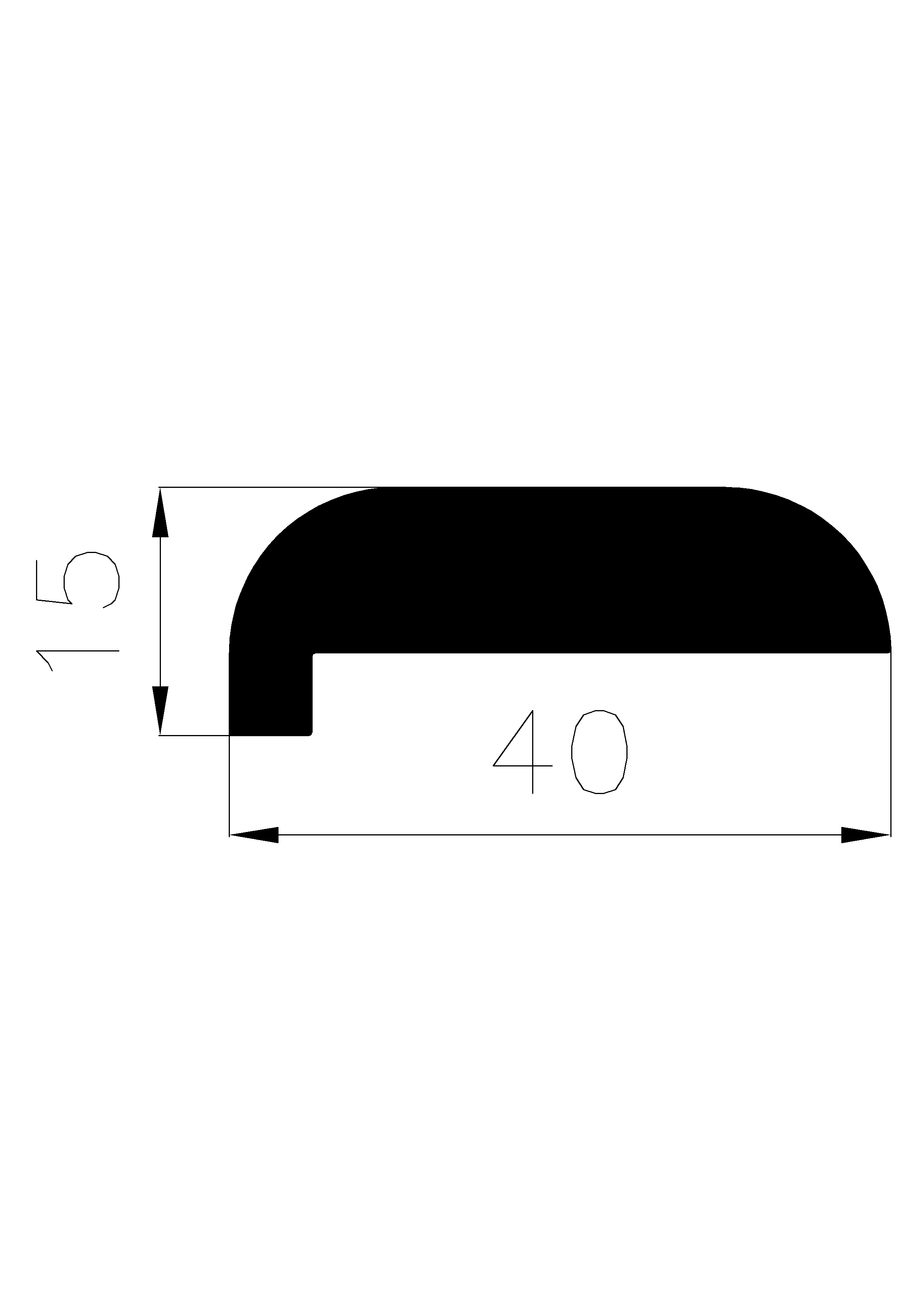 10480180KG - Gummi-„L”-Profil - Winkelprofile / L-Profile