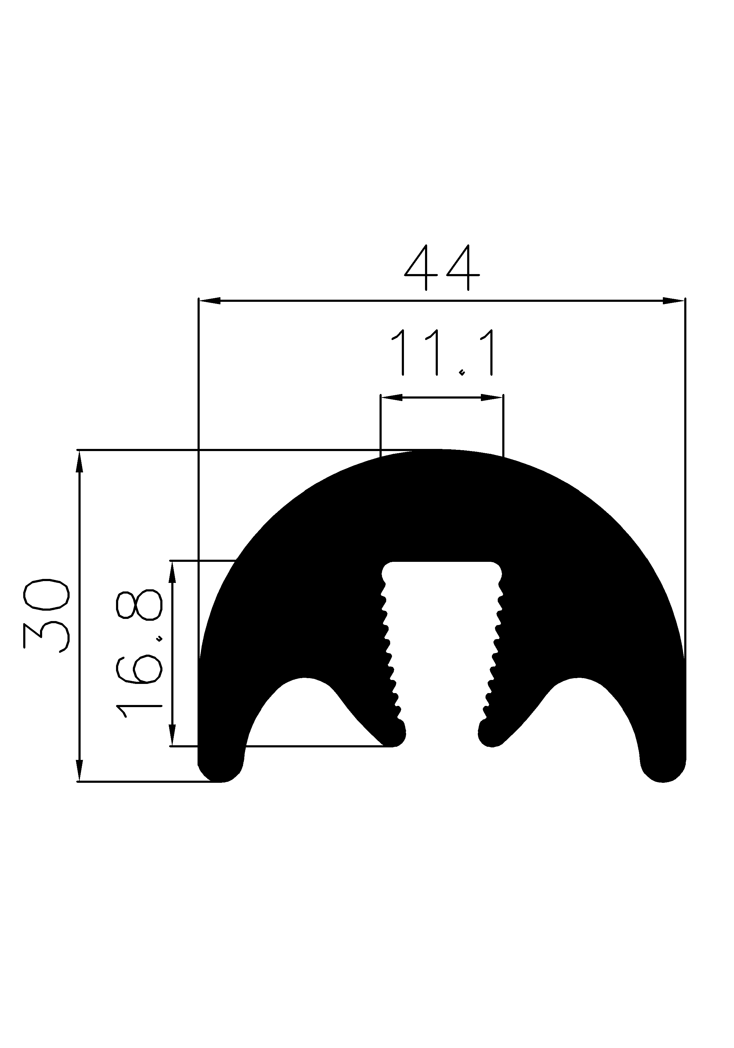 10700380KG - fémbetét nélküli - Élvédő profilok