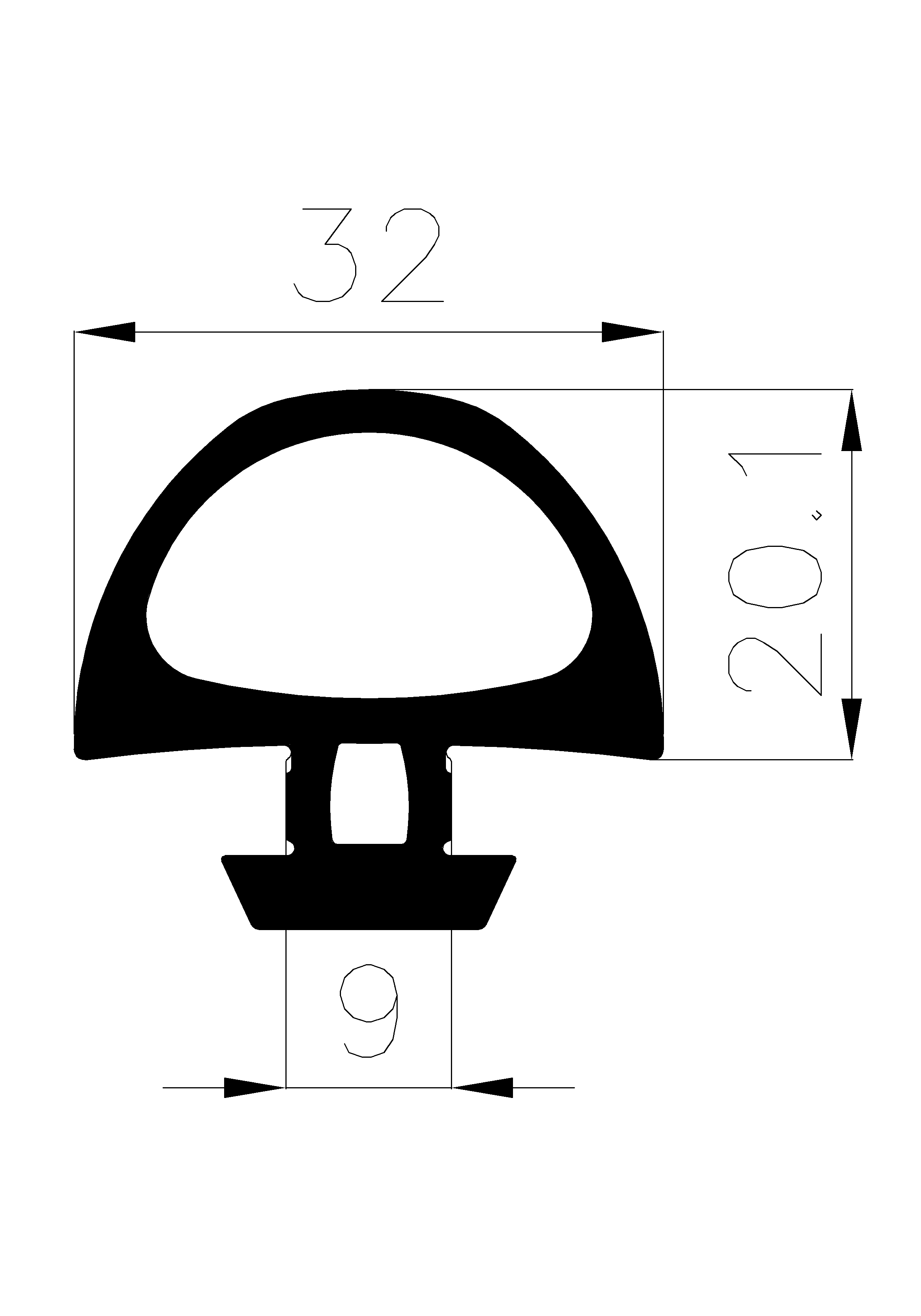 10850160KG - Silikongummi-Profile - Türscheiben- Fensterdichtungsprofile