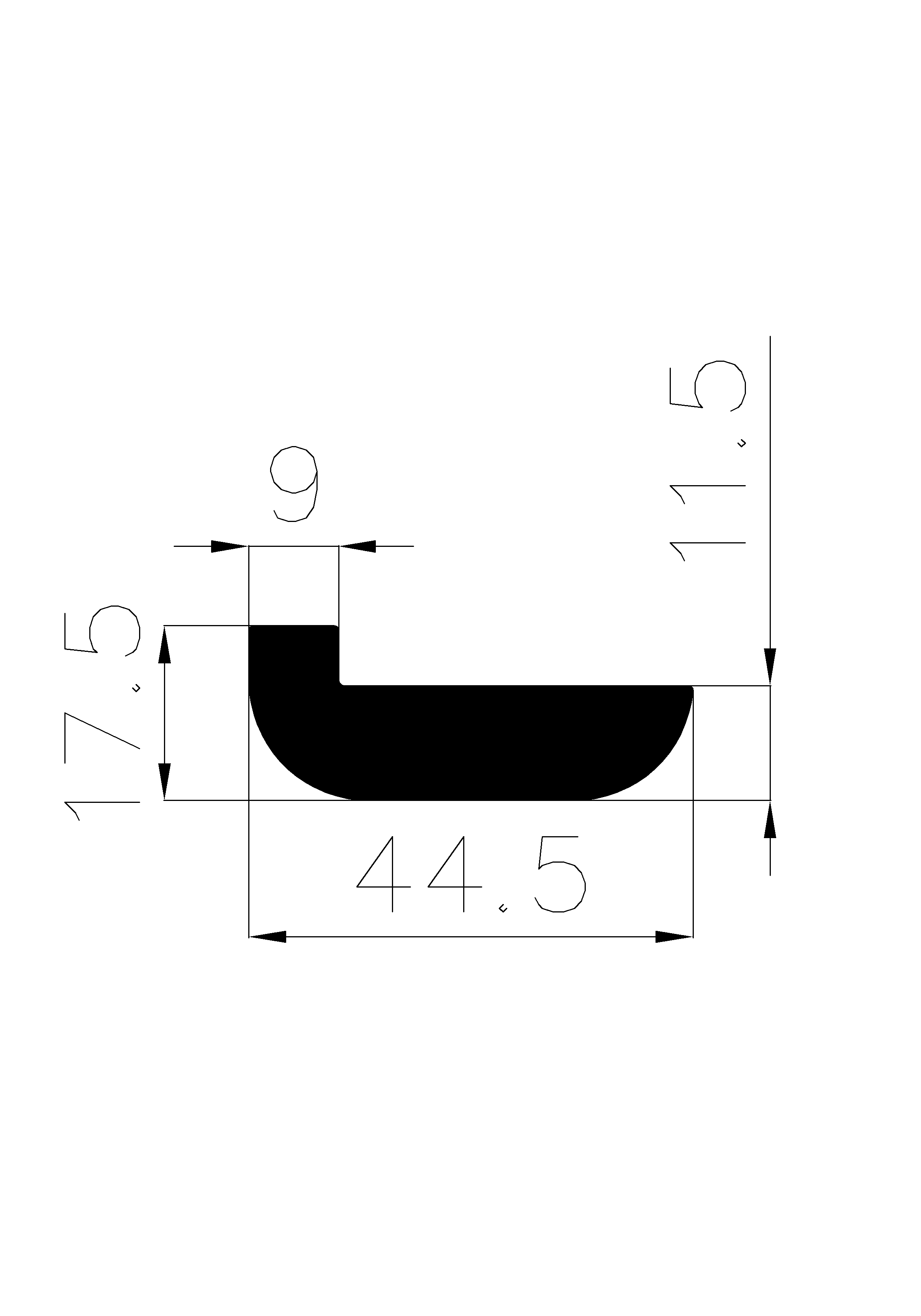 11450365KG - EPDM-Gummi -Profile - U-Profile