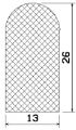 MZS 25420 - EPDM-Schaumgummi-Profile - Halbrundprofile / D-Profile