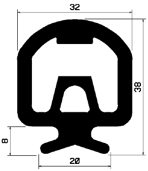 RT 1326 - EPDM gumiprofilok - Gördülő ajtó - ujjvédő profilok