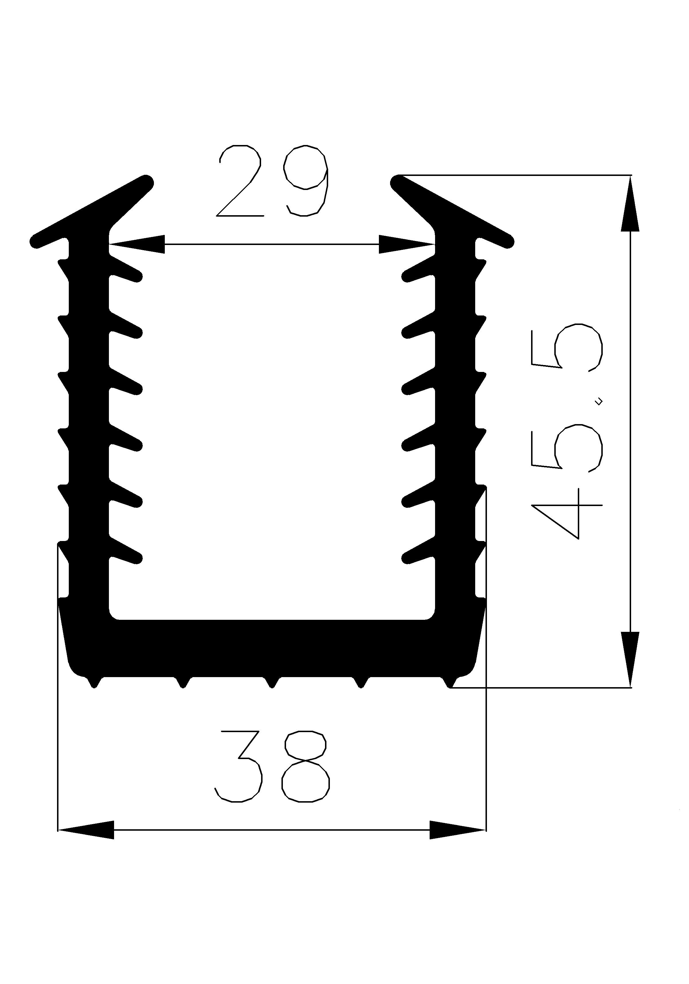 11680365KG - EPDM-Gummi -Profile - U-Profile