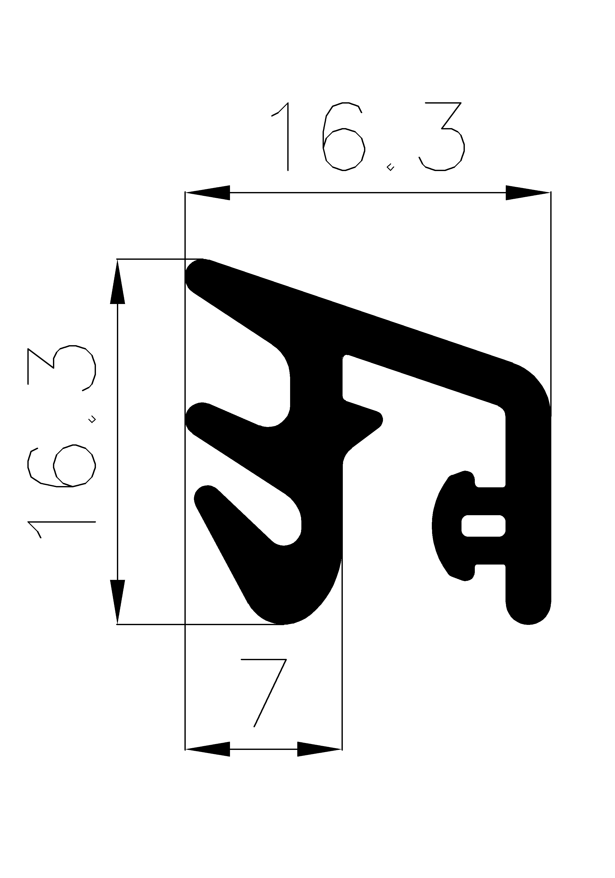 11740365KG - Egyéb szigetelő, tömítő profilok