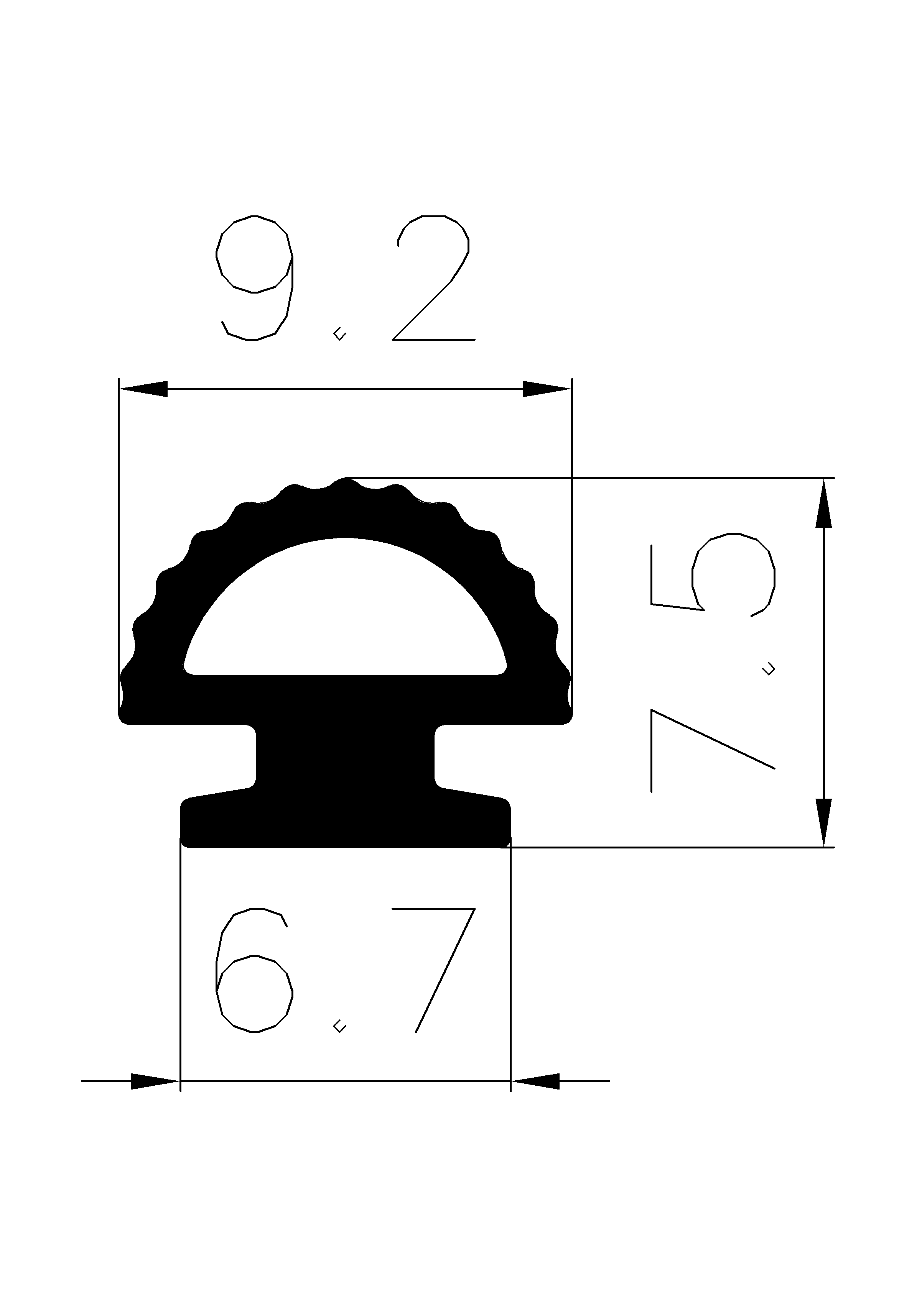 12020365KG - Gummiprofile - Türscheiben- Fensterdichtungsprofile