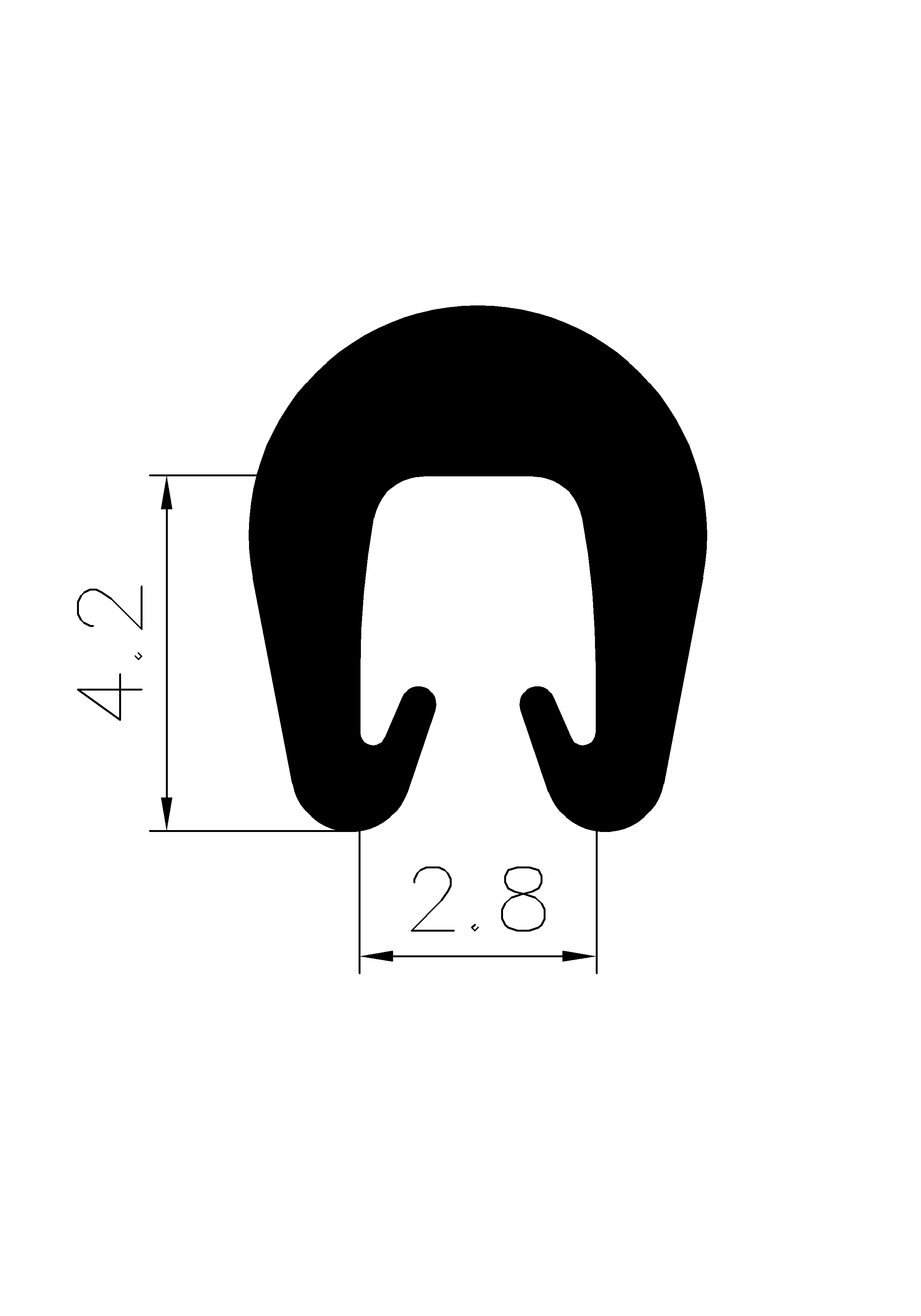 12710970KG - EPDM-Gummi -Profile - U-Profile