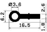 FN 1354 - EPDM gumiprofilok - Lobogó vagy 'P' alakú profilok