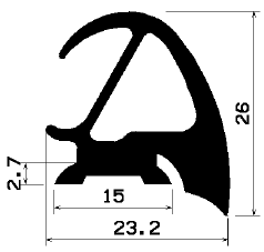 RT 1364 - EPDM gumiprofilok - Gördülő ajtó - ujjvédő profilok