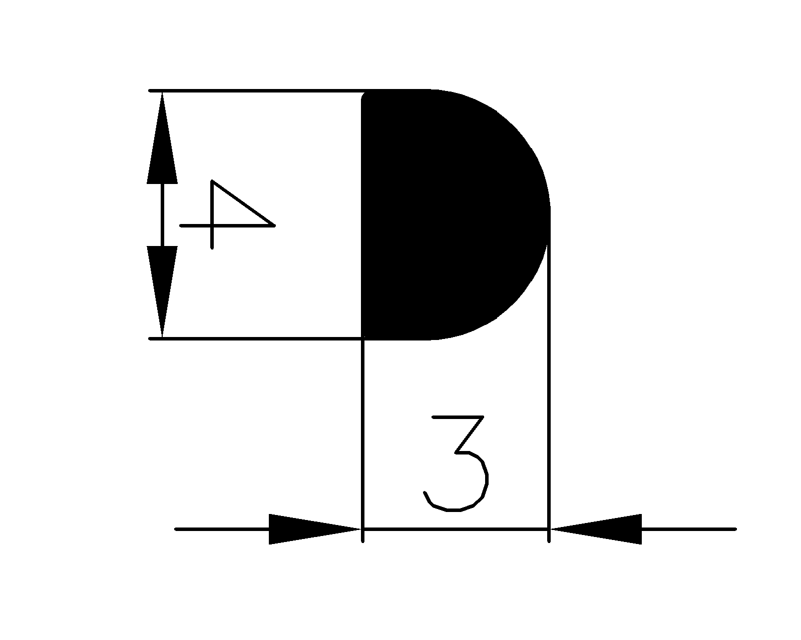 13560403KG - EPDM-Schaumgummi-Profile - Halbrundprofile / D-Profile