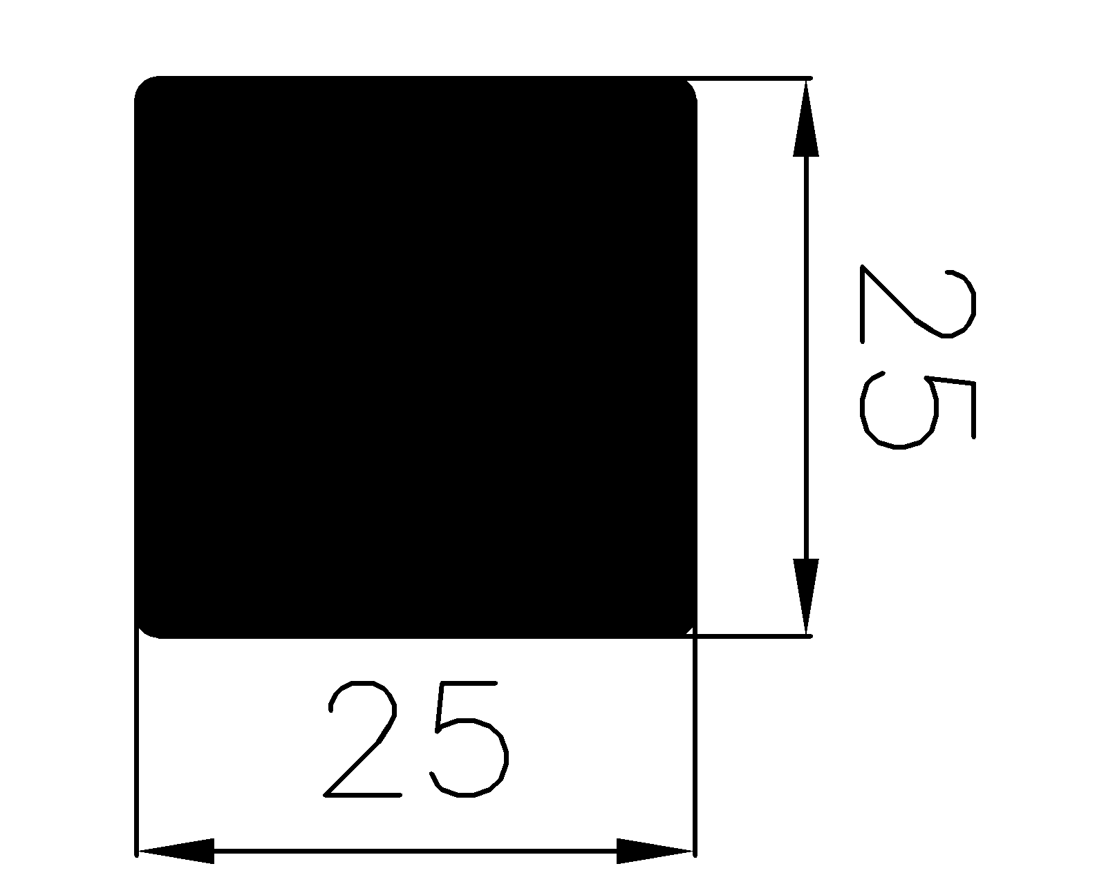 13860350KG - Gummiprofile - Rechteck-Profile