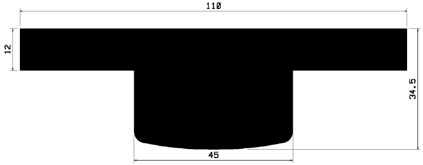 T 1405 - rubber profiles - Cover and T-profiles