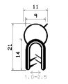 SD-0348 - coextrudált fémbetéttel - Élvédő profilok