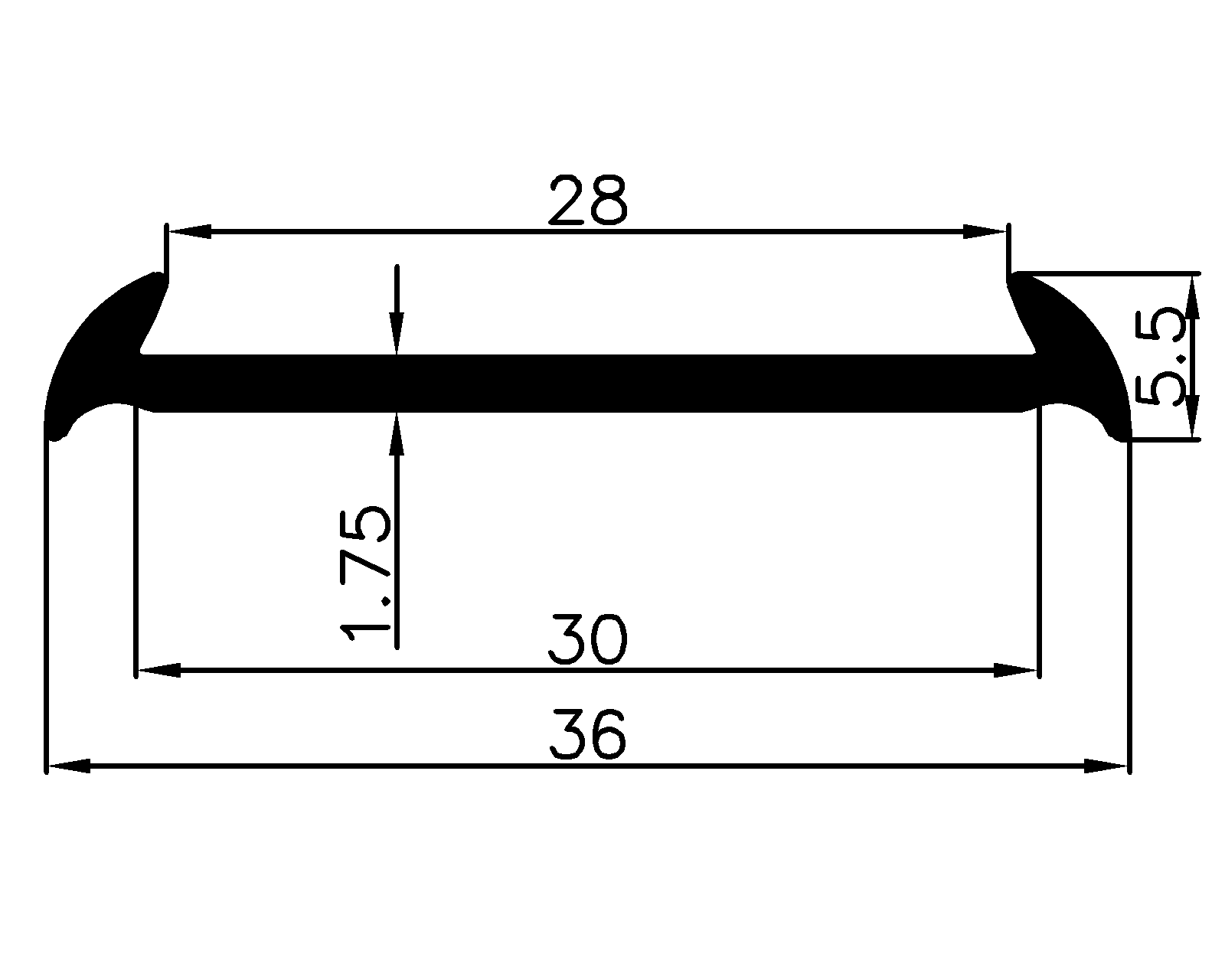 15770365KG - EPDM gumiprofilok - Fektető és szigetelő gumiprofilok