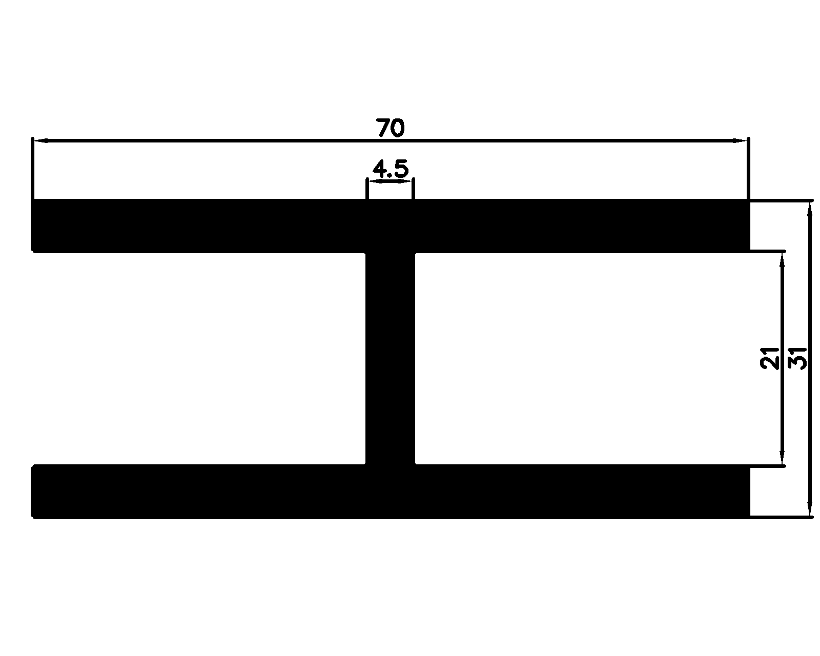 16430365KG - EPDM profiles - H-profiles