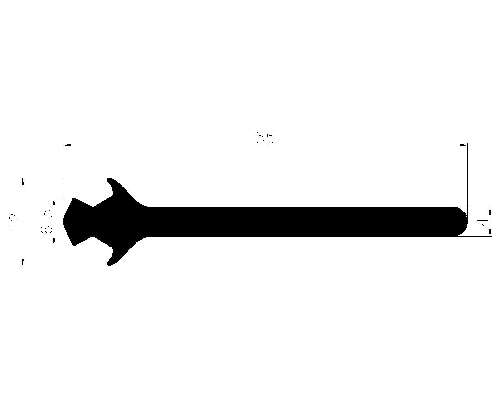 16750380KG - gumiprofilok - Takaró és 'T' alakú profilok