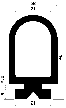 RT 0355 - Silikon-Kautschukprofilen - Rolltor- und Fingerschutzprofile