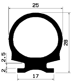 RT 0425 - EPDM-Kautschukprofile - Rolltor- und Fingerschutzprofile