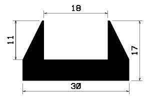 TU1- 0648 - Silikon Profile - U-Profile